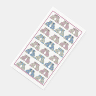 Blue Pink Staffordshire Dogs Ginger Jars Jar Napkin