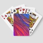 Blue Pink Strands Playing Cards
