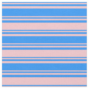 Blue & Pink Stripes Fabric