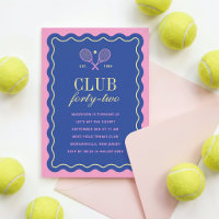 Blue + Pink Tennis Club Adult Birthday Party