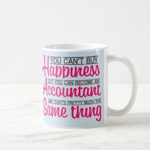 Blue Pink Typography Accountant Mug - Motivational
