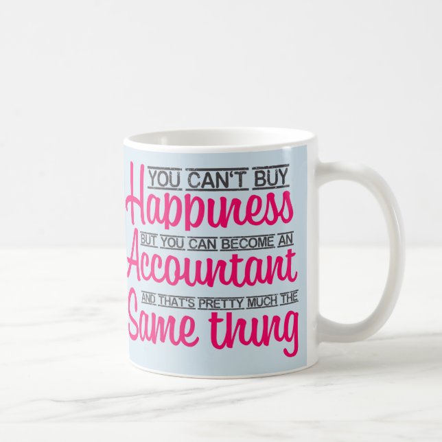 Blue Pink Typography Accountant Mug - Motivational (Right)