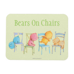 Blue, Pink, Yellow, and Brown Bears Play Magnet