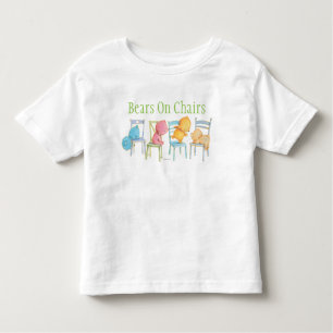 Blue, Pink, Yellow, and Brown Bears Play Toddler T-Shirt