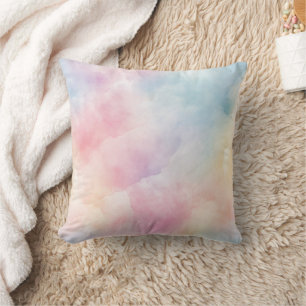 Blue PInk Yellow Cotton Candy Cushion