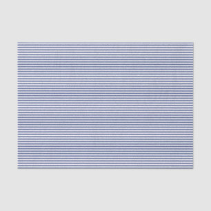 Blue Pinstripe Stripes Tissue Paper