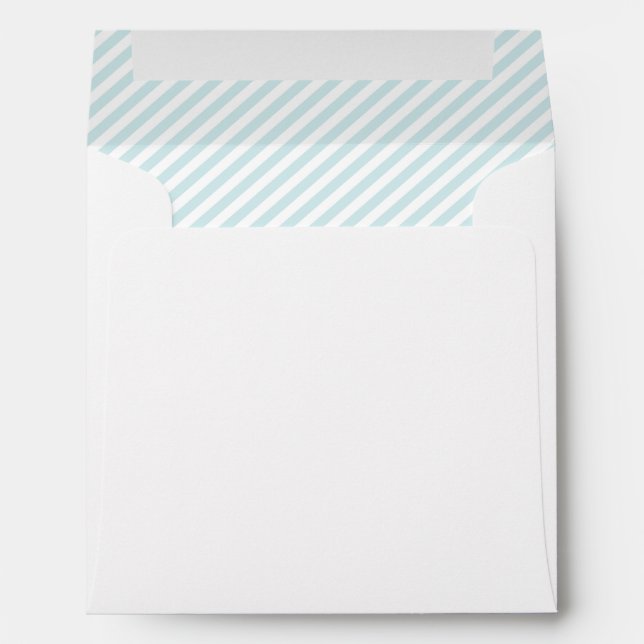 Blue Pinstripes Envelope (Back (Bottom))