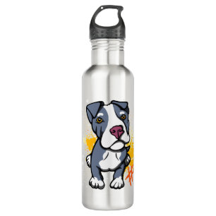 Blue Pit Bull Pup   710 Ml Water Bottle