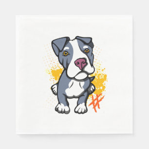 Blue Pit Bull Pup   Napkin