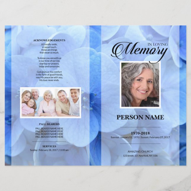 Blue pital Funeral Template (Front)