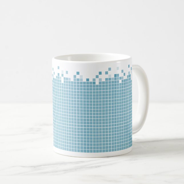 Blue Pixels Geek Coffee Mug (Front Right)