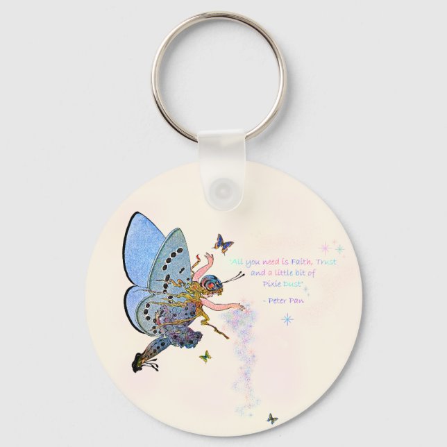 Blue Pixie Dust Key Chain (Front)
