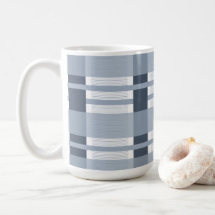 Blue Plaid and Stripes  Coffee Mug
