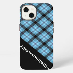 Blue Plaid/Black iPhone6 Case, Tough, Personalised iPhone Case