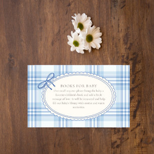 Blue Plaid Book for Baby Boy   Little Chick  Enclosure Card