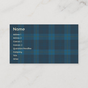 Blue Plaid - Business Business Card