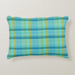 Blue Plaid by Shirley Taylor Decorative Cushion