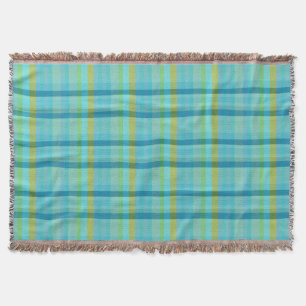 Blue Plaid by Shirley Taylor Throw Blanket