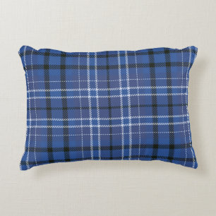 Blue Plaid Decorative Cushion