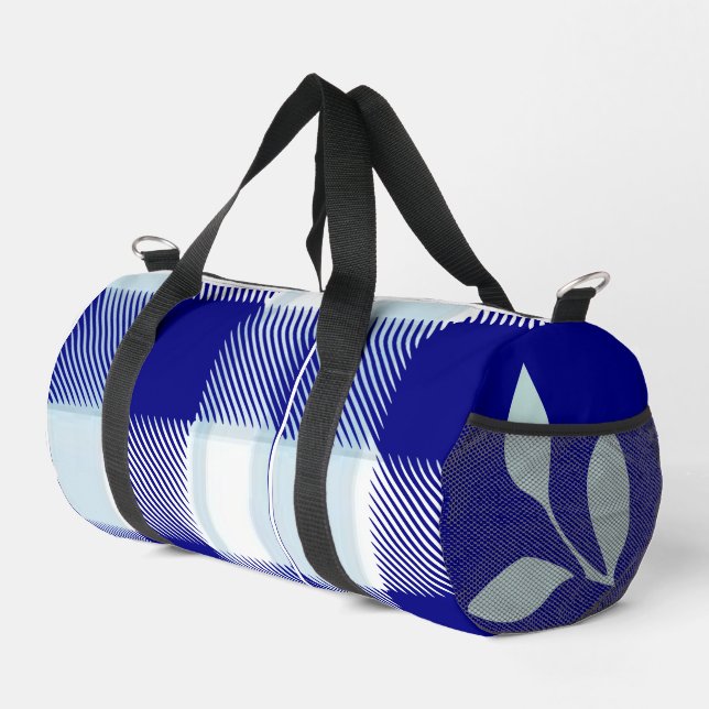 Blue plaid duffle bag (Right Corner)