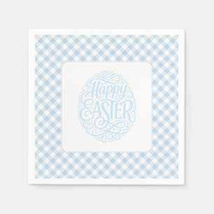 Blue Plaid Easter Napkin