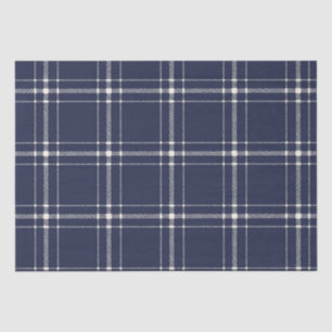 Blue Plaid Farmhouse Country Christmas Gift Tissue Paper
