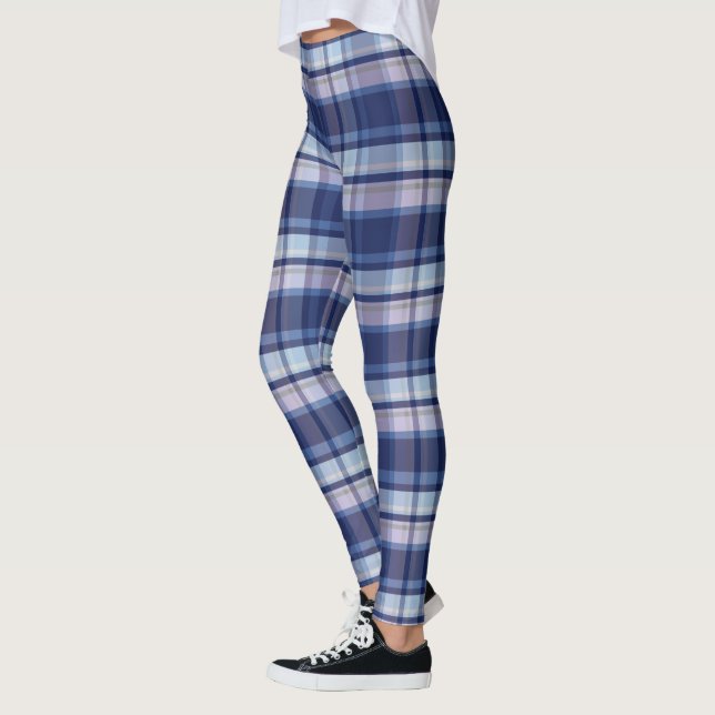 Blue Plaid Leggings (Left)