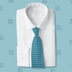 Blue Plaid Neck Tie