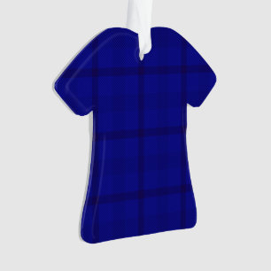 Blue Plaid pattern -  Ornament