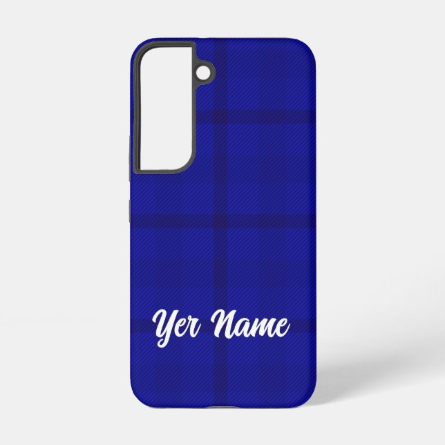 Blue Plaid pattern -  Samsung Galaxy S22 Case (Back)