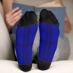 Blue Plaid pattern - Socks