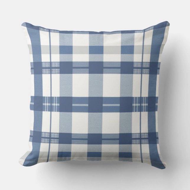 Blue Plaid pillow (Front)