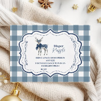 Blue Plaid Reindeer  Diapper Raffle 