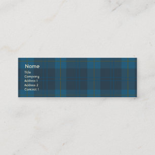 Blue Plaid - Skinny Mini Business Card