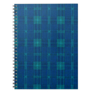 Blue Plaid Spiral Notebook