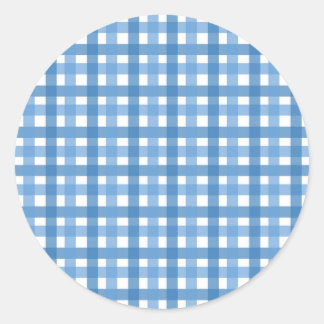 Blue Plaid Sticker/Envelope Seal