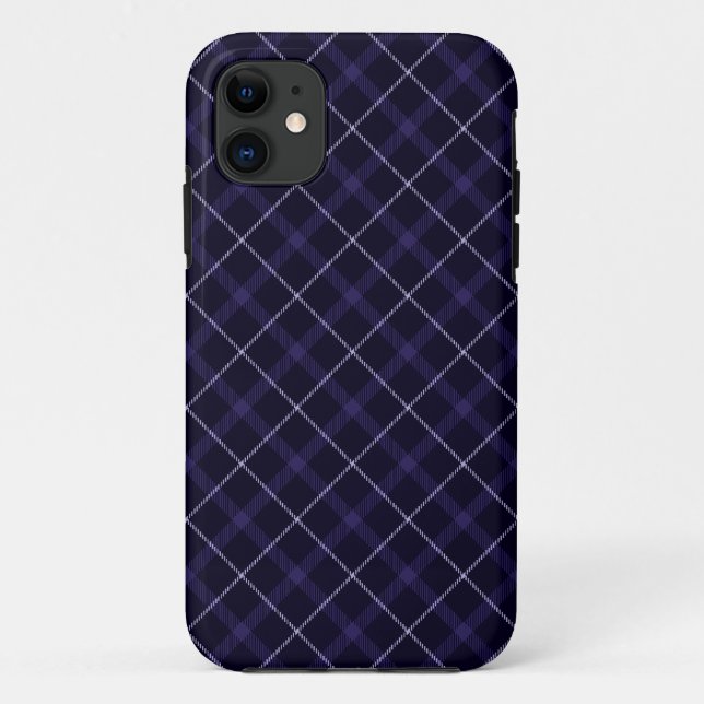 Blue Plaid / Tartan Case-Mate iPhone Case (Back)