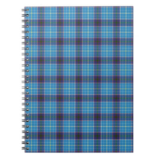 Blue plaid, Texas state tartan Notebook