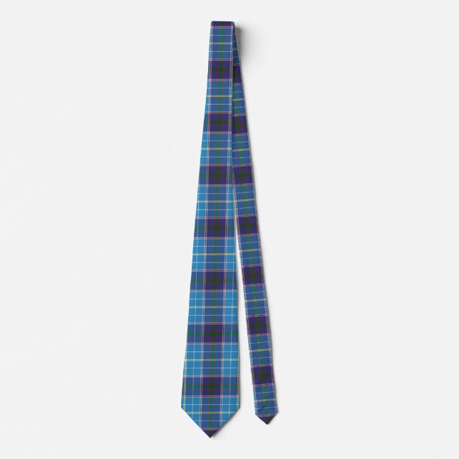 Blue plaid, Texas state tartan Tie (Front)