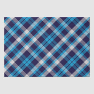 Blue Plaid  Tissue Paper