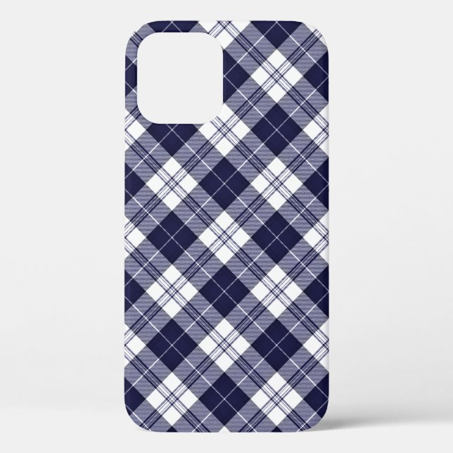 Blue Plaid V2 Case-Mate iPhone Case (Back)
