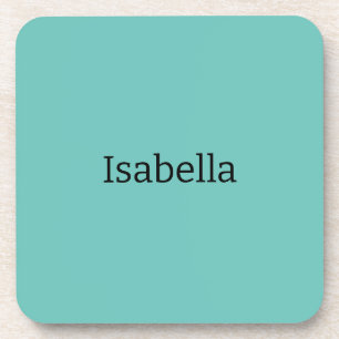 Blue Plain Creative Modern Name Minimalist Coaster