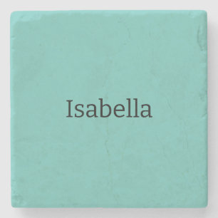 Blue Plain Creative Modern Name Minimalist Stone Coaster