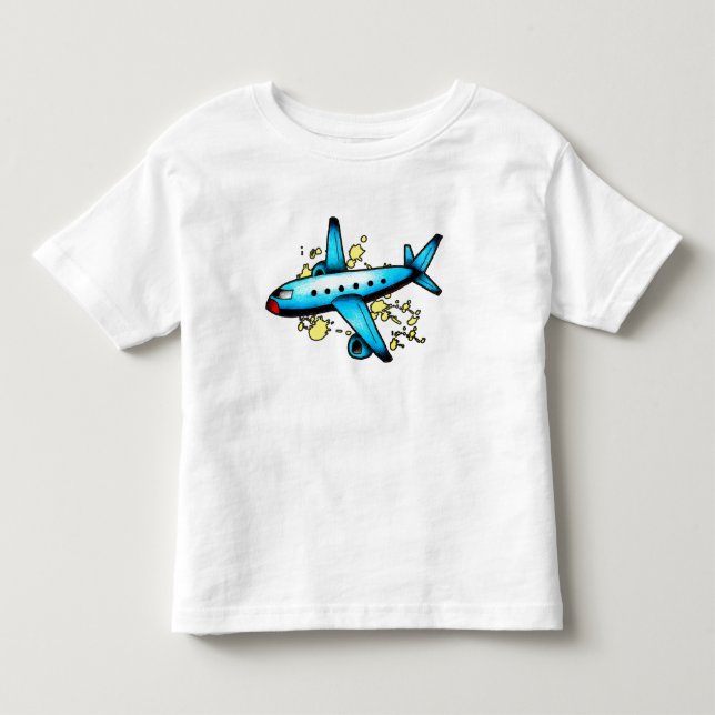 Blue Plane Guy Toddler T-Shirt (Front)