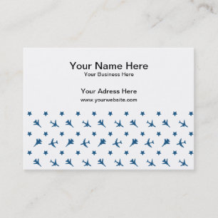 Blue Planes Pattern Business Card