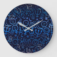 Blue Planetary Symbols Mystical Universe Planets