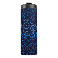 Blue Planetary Symbols Mystical Universe Planets