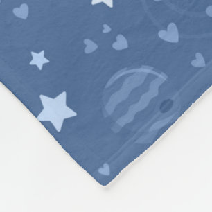 Blue planets fleece blanket