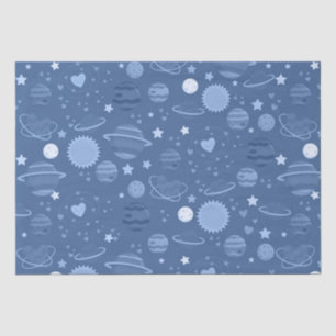 Blue planets tissue paper