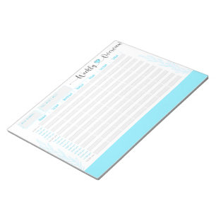 Blue planner and organiser, hour by hour notepad